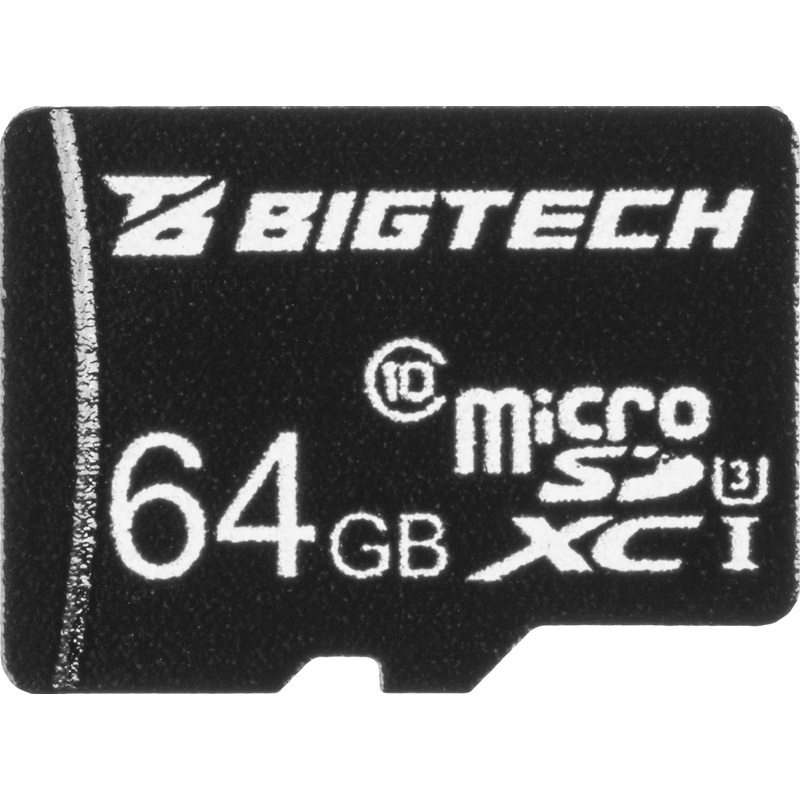 Изображение товара Карта памяти micro SD 64 ГБ BigTech UHS-I U3 V30 с адаптером