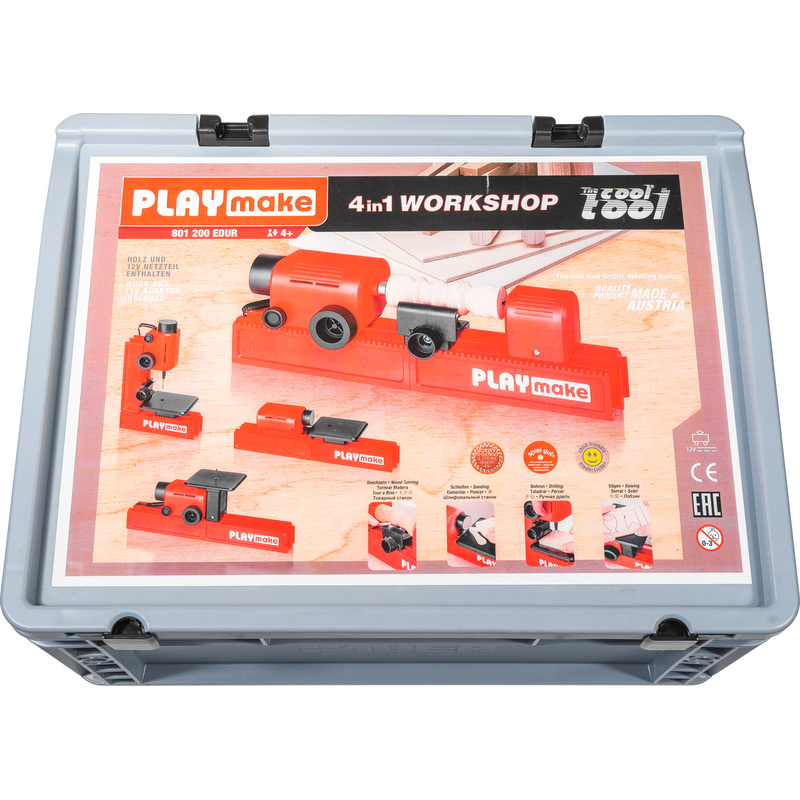 Изображение товара Модульный конструктор станков Unimat PLAYmake 4 в 1 801200EDUR для деревообработки