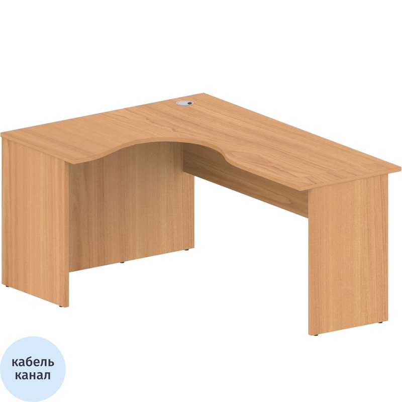 Изображение товара Угловой стол Комус Мебель Easy to lead левый 1600х1200 мм с кабель-каналом