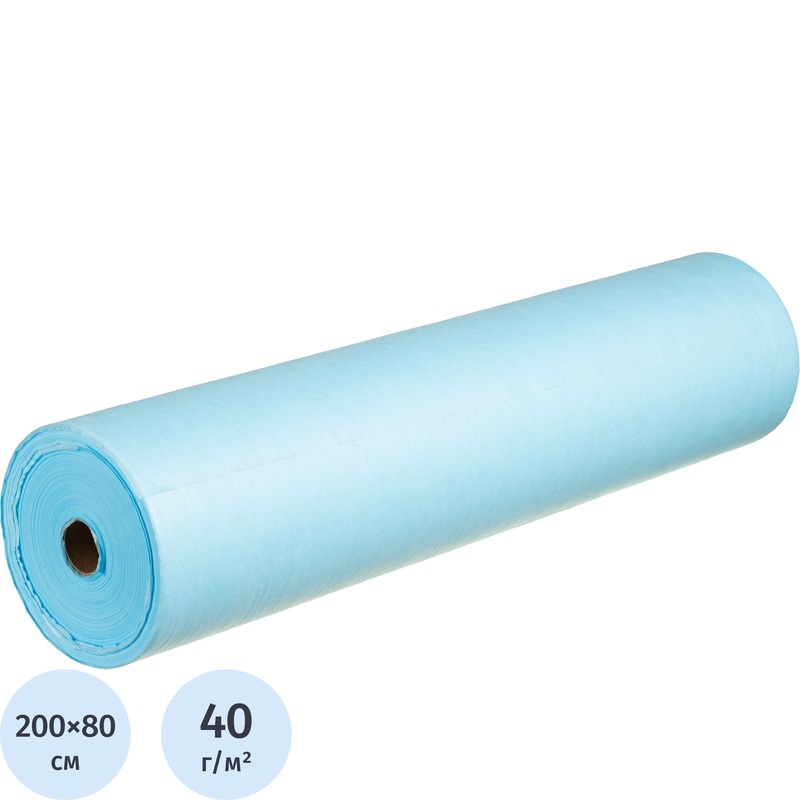 Изображение товара Одноразовая простыня Гекса нестерильная голубая 200x80 см 100 штук