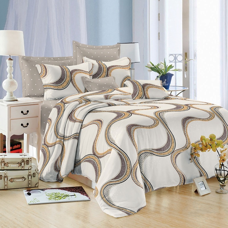 Изображение товара Комплект постельного белья Эльф Satin Collection Волны 1.5-спальный микросатин 70x70 см