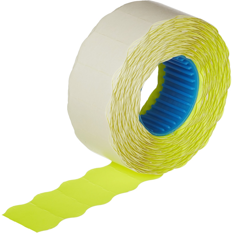 Изображение товара Этикет-лента волна желтая 22х12 мм стандарт для этикет-пистолетов