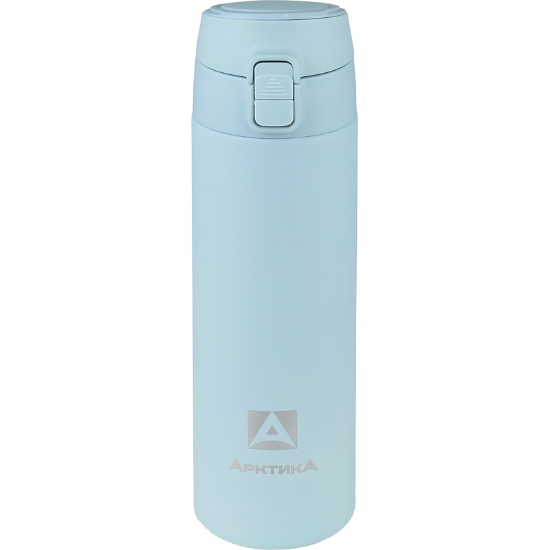 Изображение товара Термос с узким горлом Арктика 500 мл голубой с замком для длительного хранения напитков