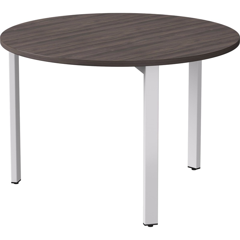 Изображение товара Стол для переговоров EVO 254S022DK9003 круглый дуб пасадена белый 1100 мм