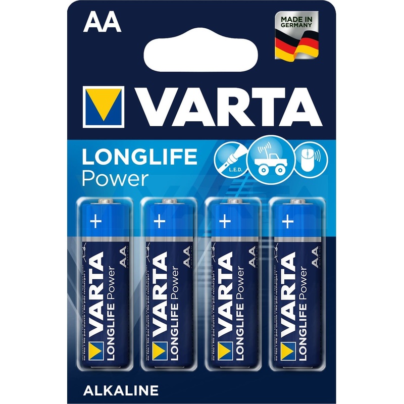Изображение товара Батарейка AA пальчиковая Varta Longlife Power 4 шт Германия
