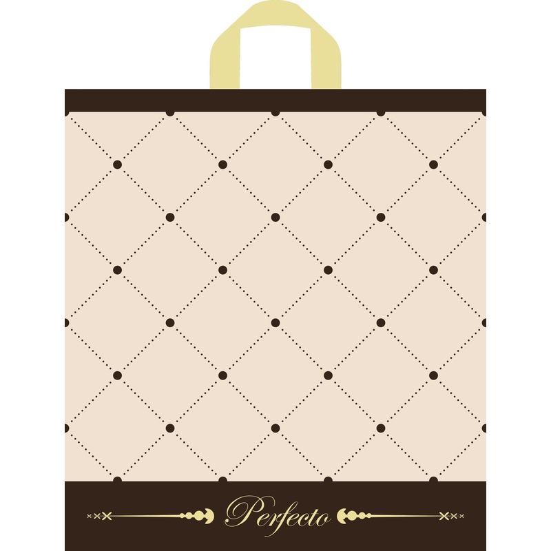 Изображение товара Пакет полиэтиленовый с петлевой ручкой бежевый 42х46 см 25 штук