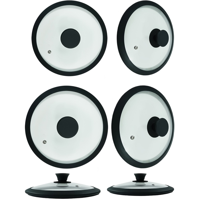 Изображение товара Крышки для посуды Panairo Silico с силиконовым ободком, набор 6 штук, диаметры 16-28 см