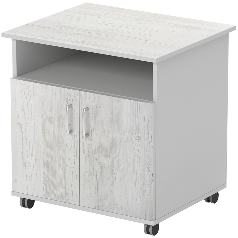 Изображение товара Тумба подкатная для оргтехники Комус Мебель Easy Standard сосна винтер серый 718x600x739 мм