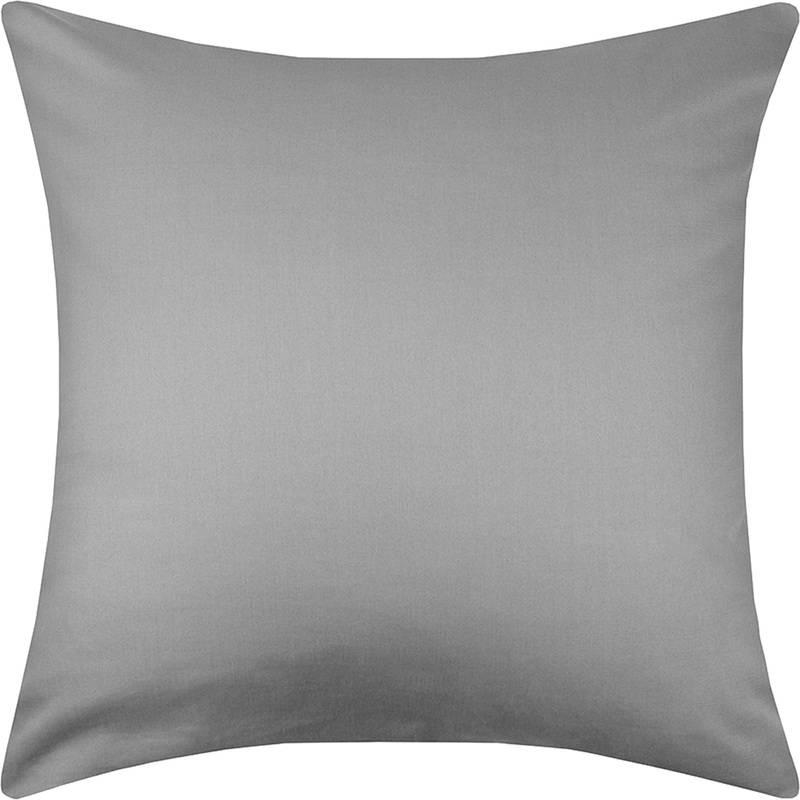 Изображение товара Наволочка Monocolor 70x70 см сатин 125 г/кв.м светло-серая (2 штуки в упаковке)