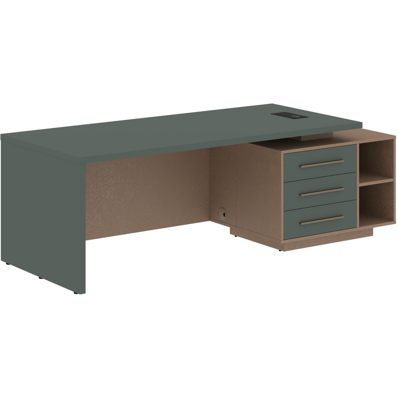 Изображение товара Стол руководителя Velion нефрит кобра 2100х900х750 мм офисный мебель