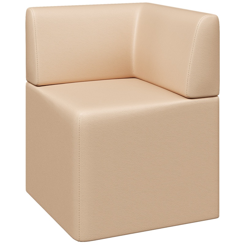 Изображение товара Угловой диван Кит светло-бежевый из искусственной кожи