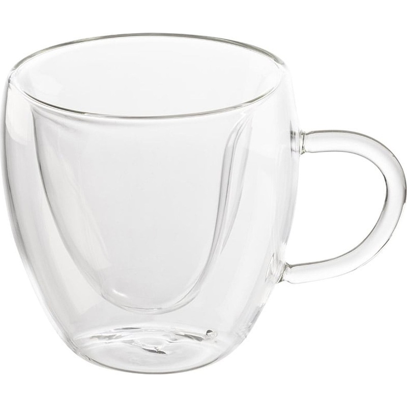 Изображение товара Кружка с двойным стеклом Aroma Сердце 300 мл, термостойкое изделие для горячих напитков