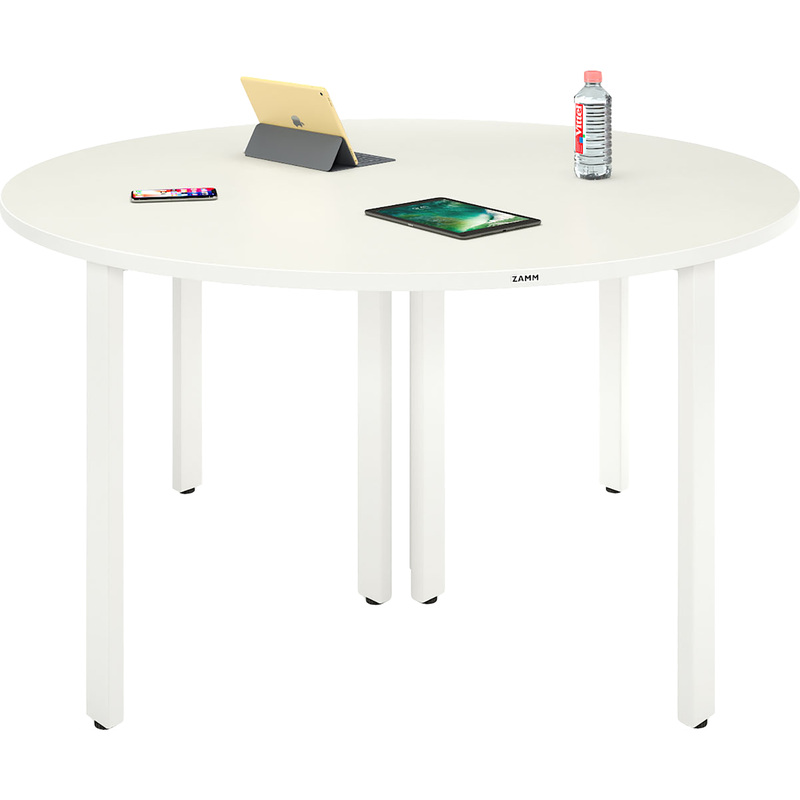 Изображение товара Стол для переговоров Zamm Формат 11681 круглый белый премиум 1200х1200х745 мм