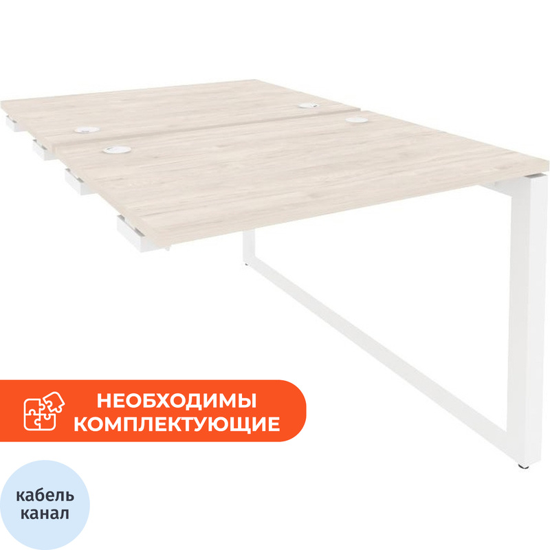 Изображение товара Рабочая станция на 2 рабочих места ONIX-О O.MO-D.SPR-1.7 (денвер светлый/белый)
