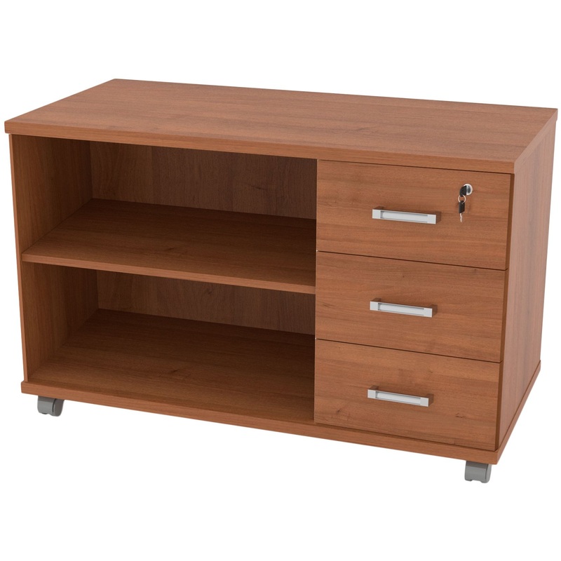 Изображение товара Тумба подкатная Сатурн-Д с 3 ящиками и цветом орех гварнери