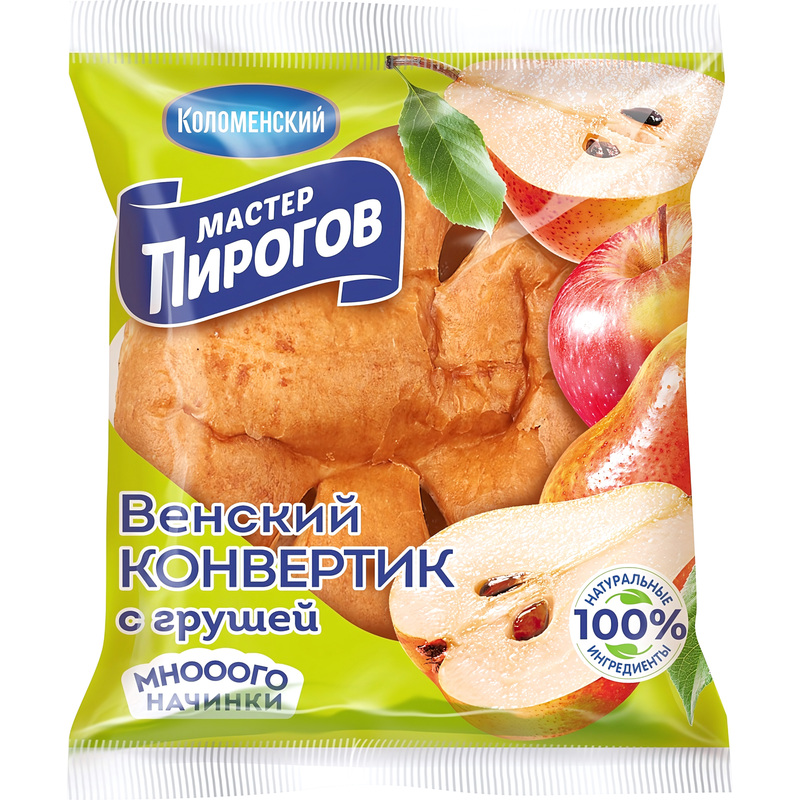 Изображение товара Венский конвертик с грушей Коломенский Мастер Пирогов 70 г десерт натуральный вкус