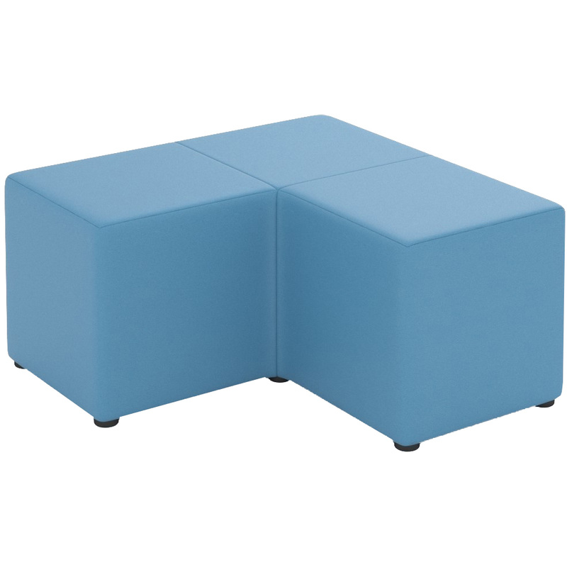 Изображение товара Угловой модуль дивана Tetris 3-М 3Р2 пастельно-синий искусственная кожа Россия