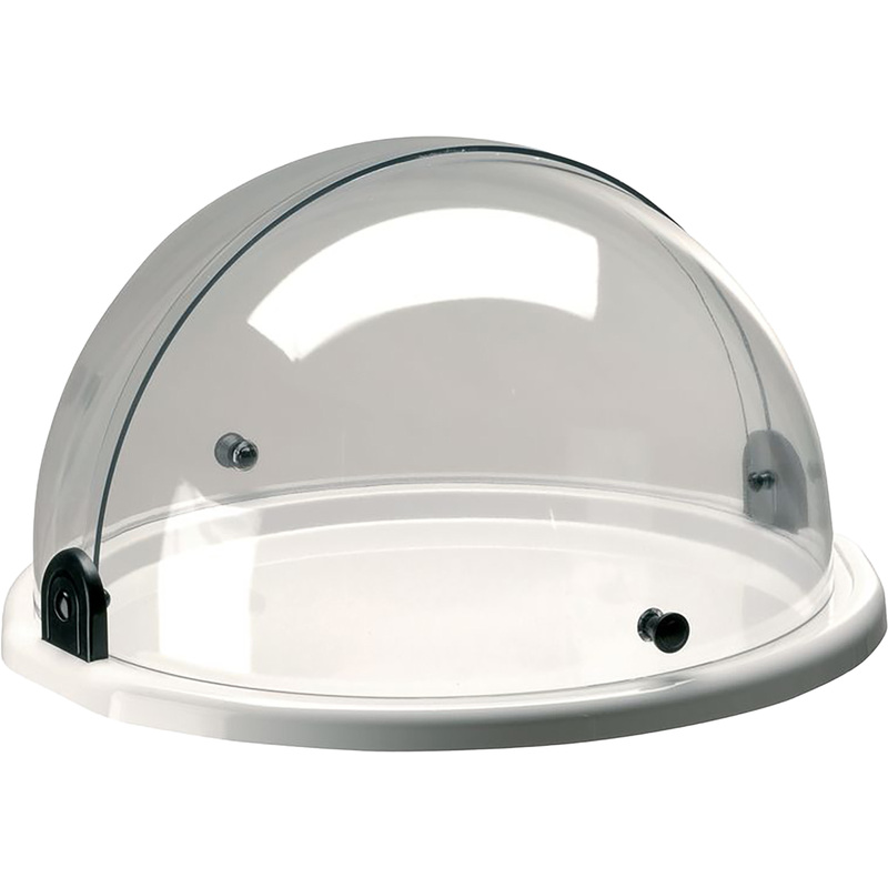 Изображение товара Поднос пластиковый Abert Roll-Top диаметр 38 см с крышкой прозрачный/белый