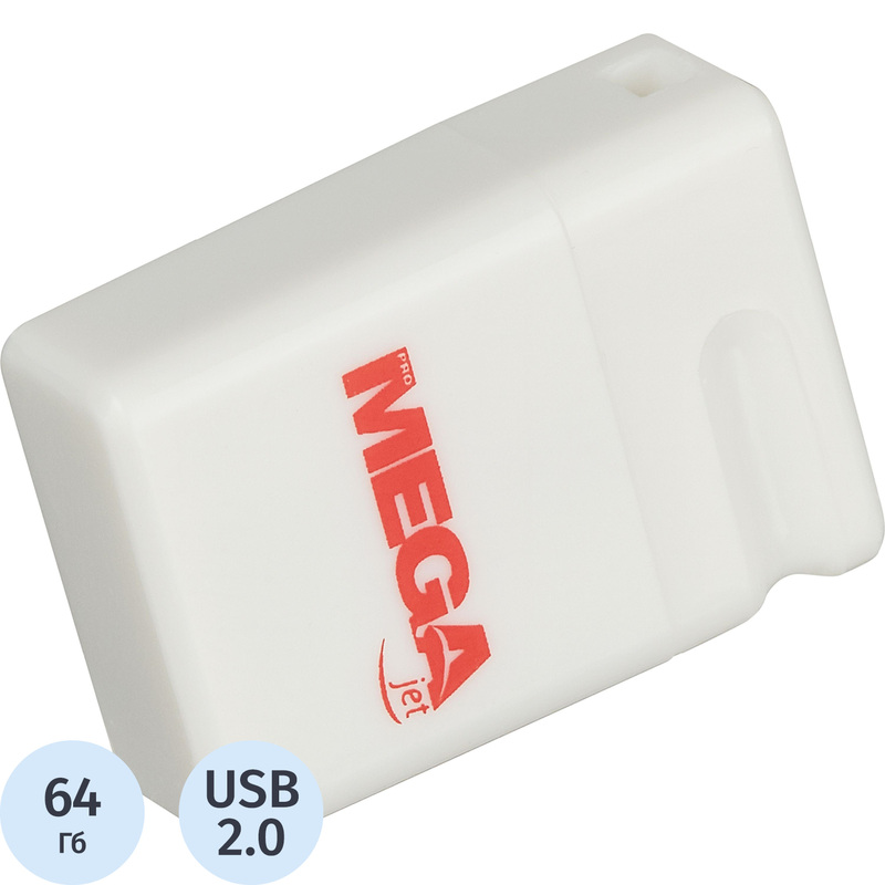 Изображение товара Флешка USB 2.0 64 ГБ ProMega jet NTU116U2064GW компактная быстрое чтение