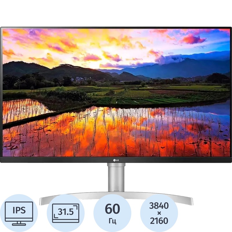 Изображение товара Монитор 31.5 LG 32UN650K-W White/Silver (4K, IPS, HDR)