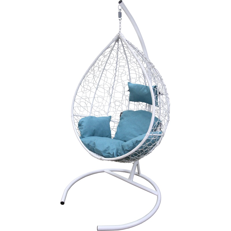Изображение товара Кресло подвесное Сфера бирюзовое-с белым 1070х1080х1970 мм