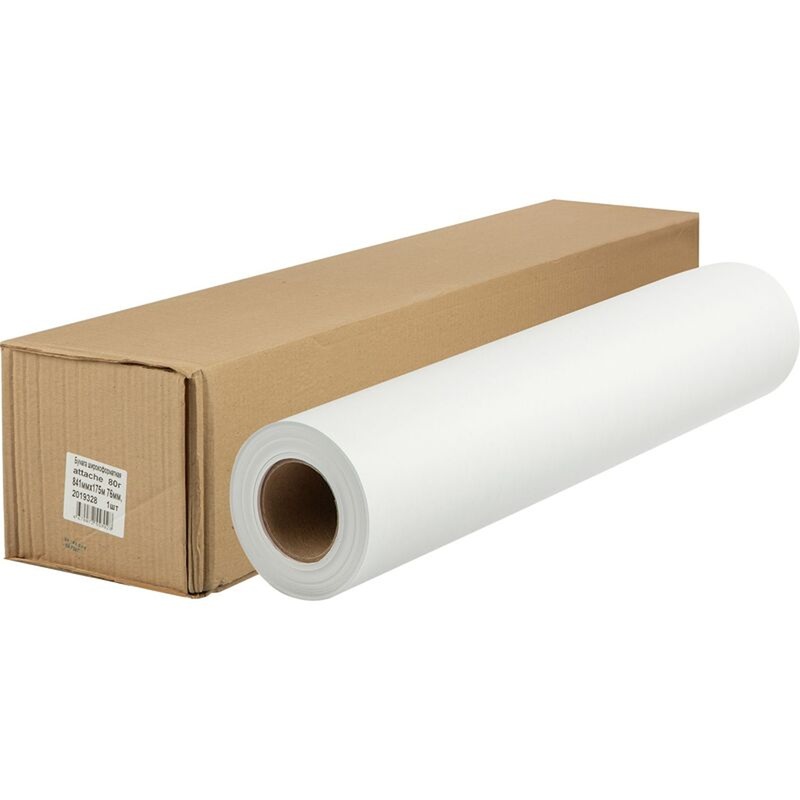 Изображение товара Уценка. Бумага широкоформатная Attache 841 мм x 175 м 80 г/кв.м