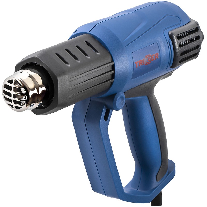 Изображение товара Фен строительный (термопистолет) Триггер 20061 2000 Вт 500 л/с 600 С с регулировкой температуры (насадки в комплекте)