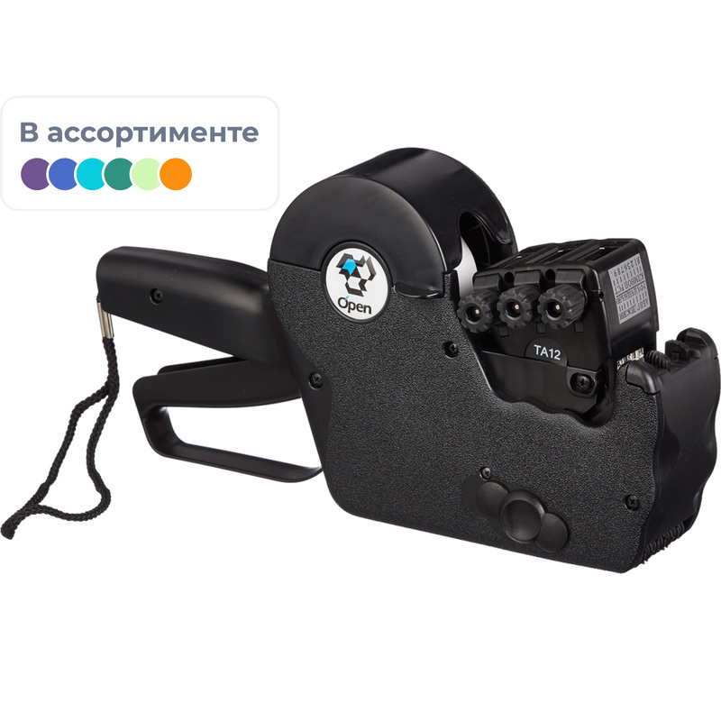 Изображение товара Этикет-пистолет трехстрочный Open Т117/А Италия размеры 29x28 мм