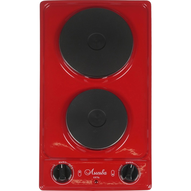 Изображение товара Настольная электрическая плита Лысьва ЭПБ 22 красная 2 конфорки