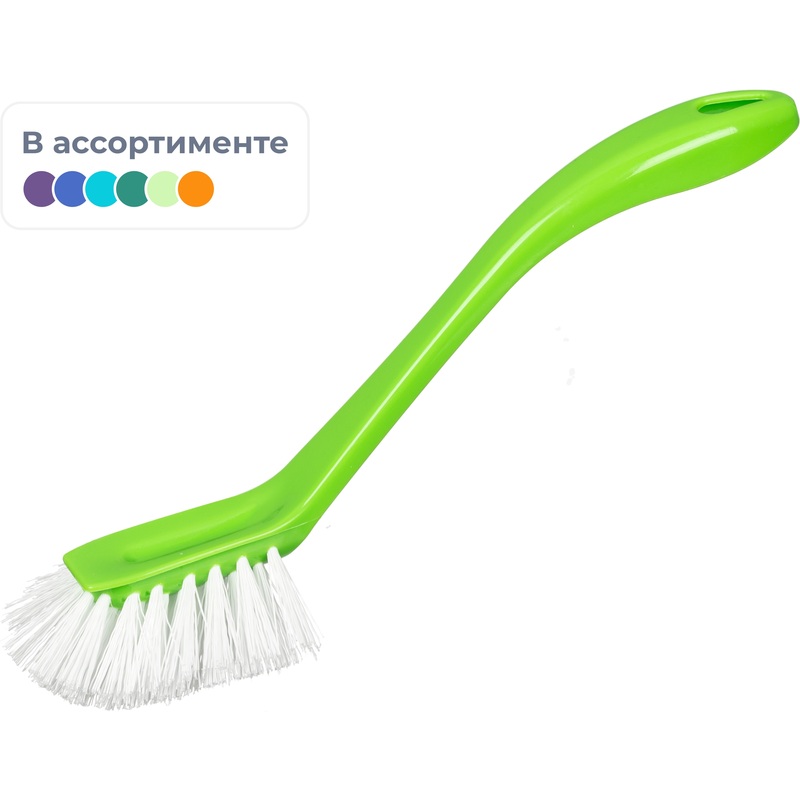 Изображение товара Щётка для мытья посуды Idea жёсткая 260х60 мм, ручка 180 мм