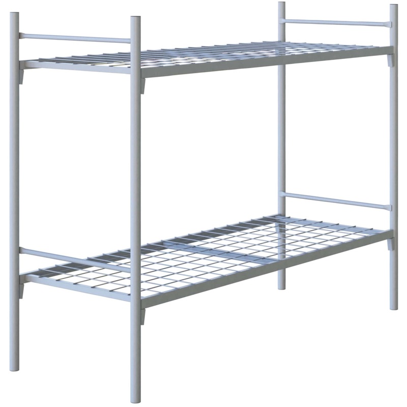 Изображение товара Кровать двухъярусная Megi МСК158К металлическая серая 812х2015х1500 мм