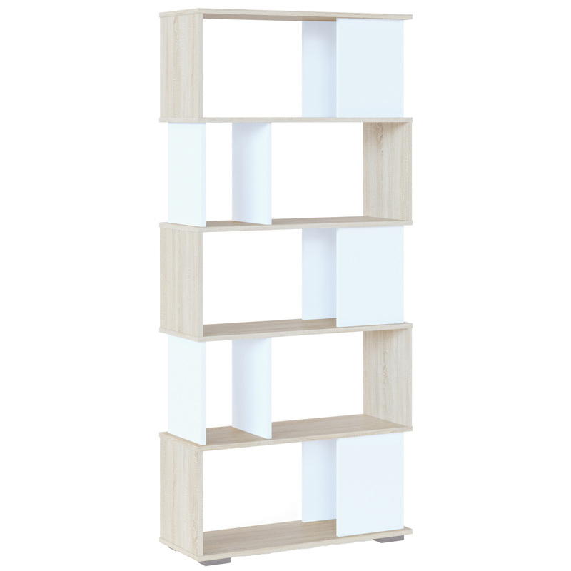 Изображение товара Стеллаж Сокол СТ-12 (дуб сонома/белый, 800х296х1766 мм)