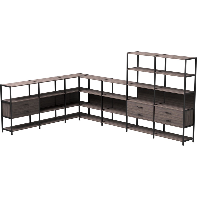 Изображение товара Стеллаж для документов EVO 254ST19DK9005 дуб пасадена/чёрный 2440х3630х1840 мм