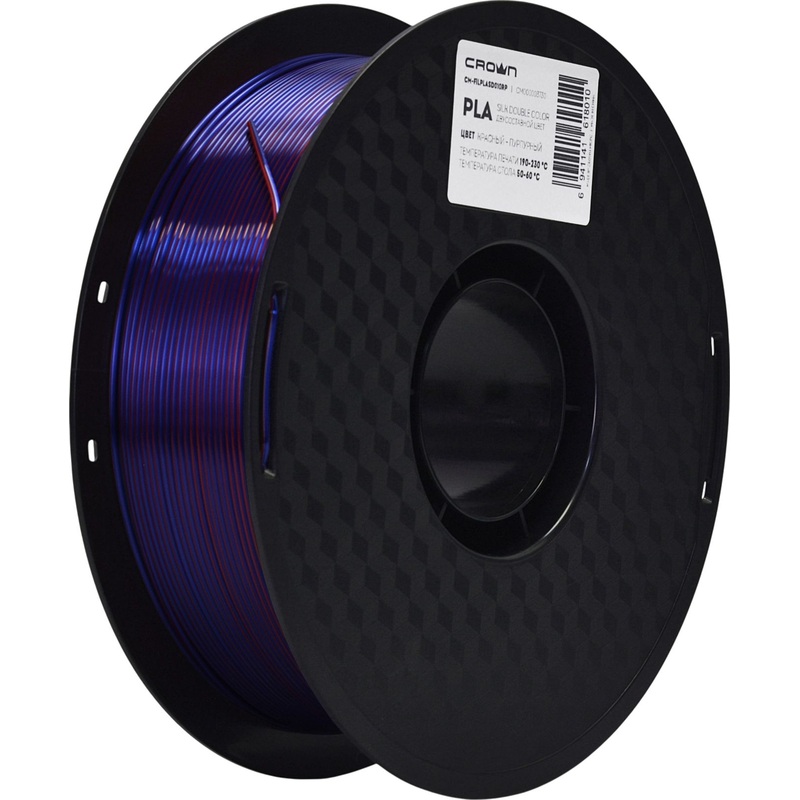 Изображение товара Пластик PLA для 3D-принтера Crown Micro красный-пурпурный 1.75 мм 1 кг