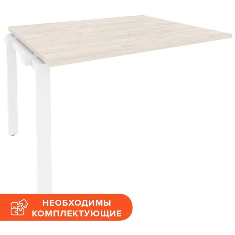 Изображение товара Элемент стола для переговоров Onix-П O.MP-NPRG-2 1180х980х750 мм белый денвер