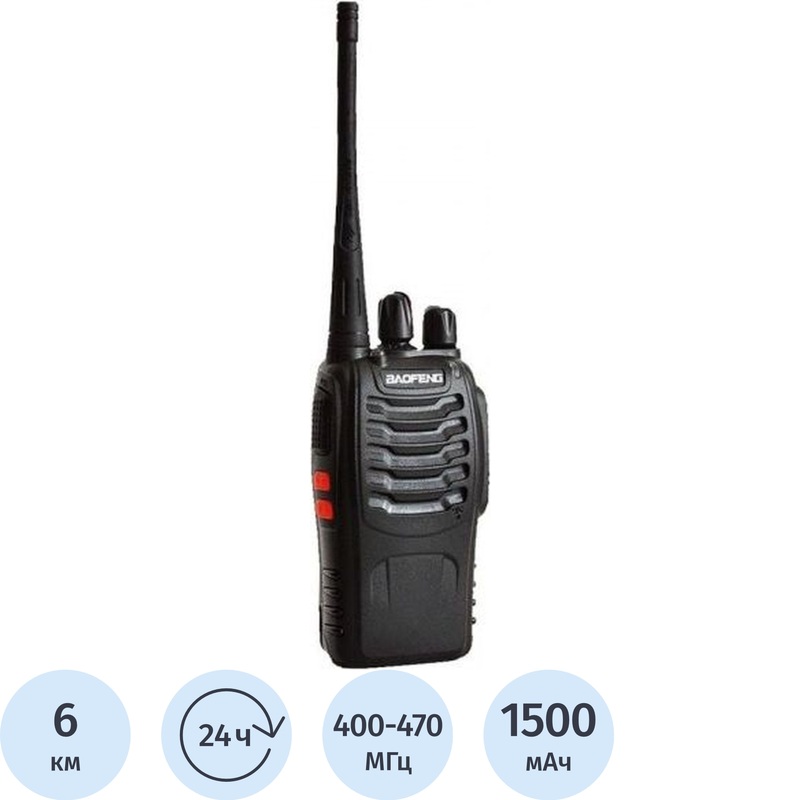Изображение товара Рация Baofeng BF-888S (MT272), портативная радиостанция для связи УФЧ диапазона