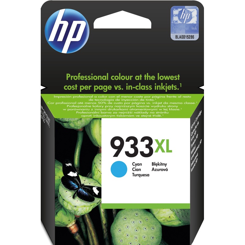 Изображение товара Оригинальный голубой картридж HP 933XL CN054AE повышенной емкости для стильной и яркой печати