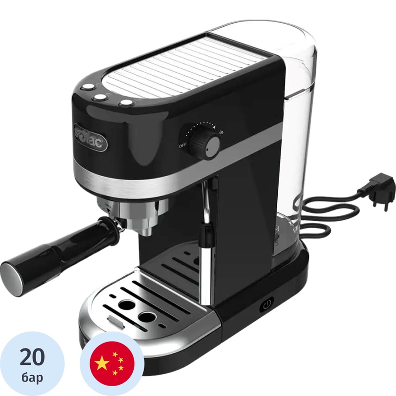 Изображение товара Кофемашина (рожковая) с капучинатором Solac Taste Slim CE4510 чёрная