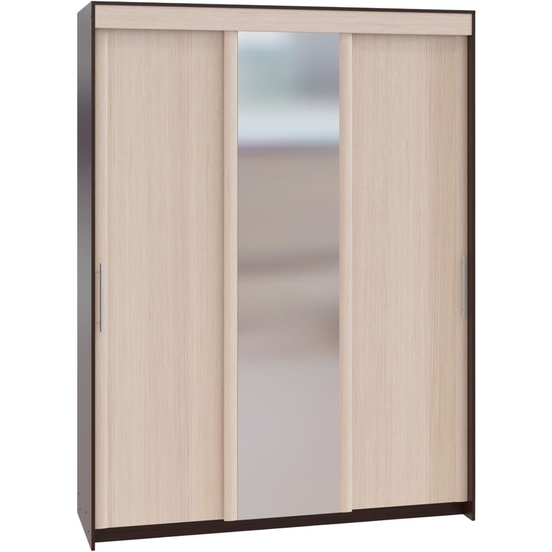 Изображение товара Шкаф-купе Сокол ШР-186.32 с зеркалом, венге/дуб беленый