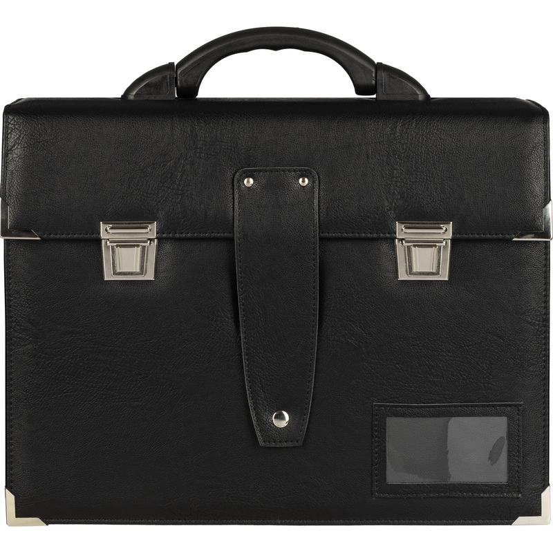 Изображение товара Портфель Алекс Гриф К из экокожи для секретных документов черный 40x30x15 см