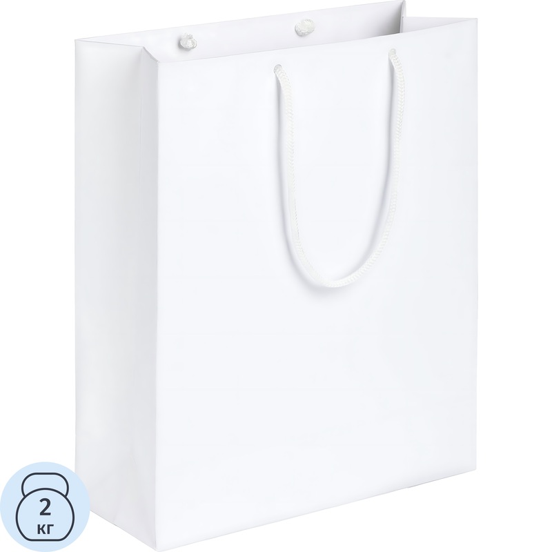 Изображение товара Подарочный пакет Ample 28x23x9 см белый плотность 250г/м² с ручками