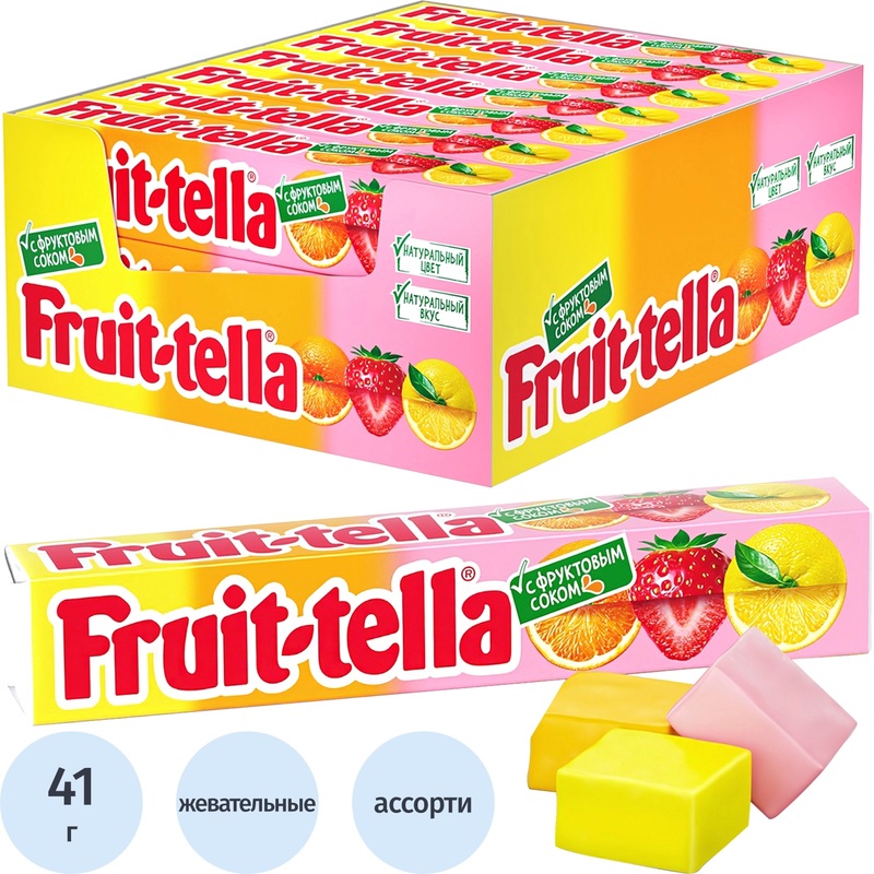 Изображение товара Конфеты жевательные Fruittella Ассорти (21 штука по 41 г)