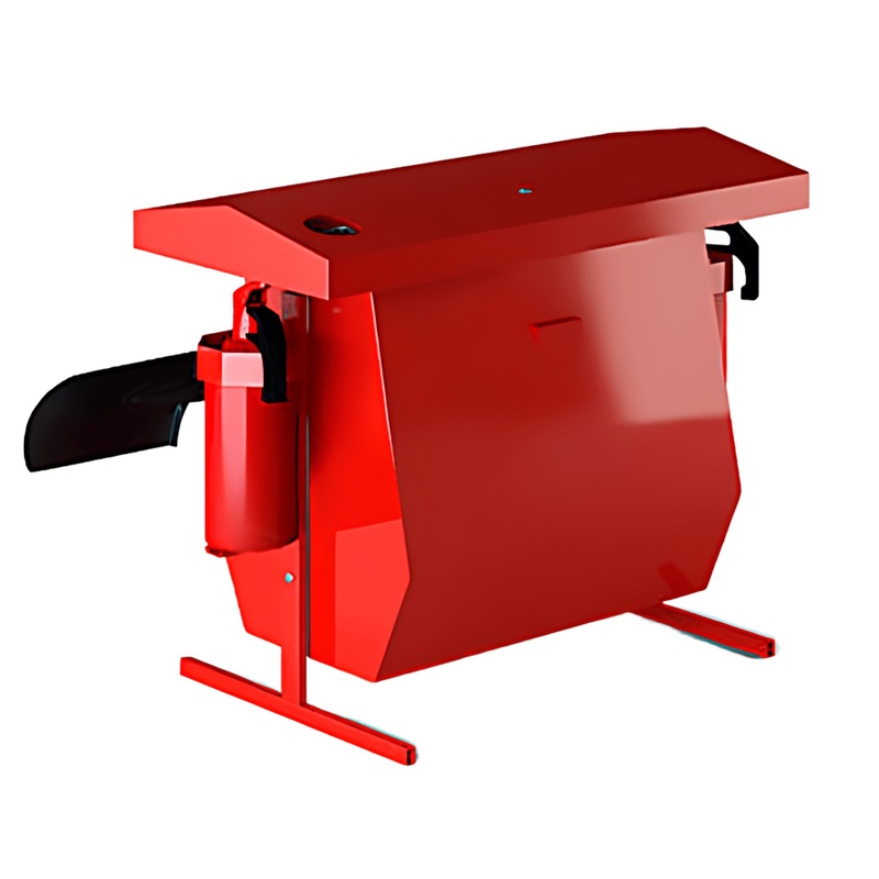 Изображение товара Металлический напольный пожарный стенд для огнетушителей и песка Россия