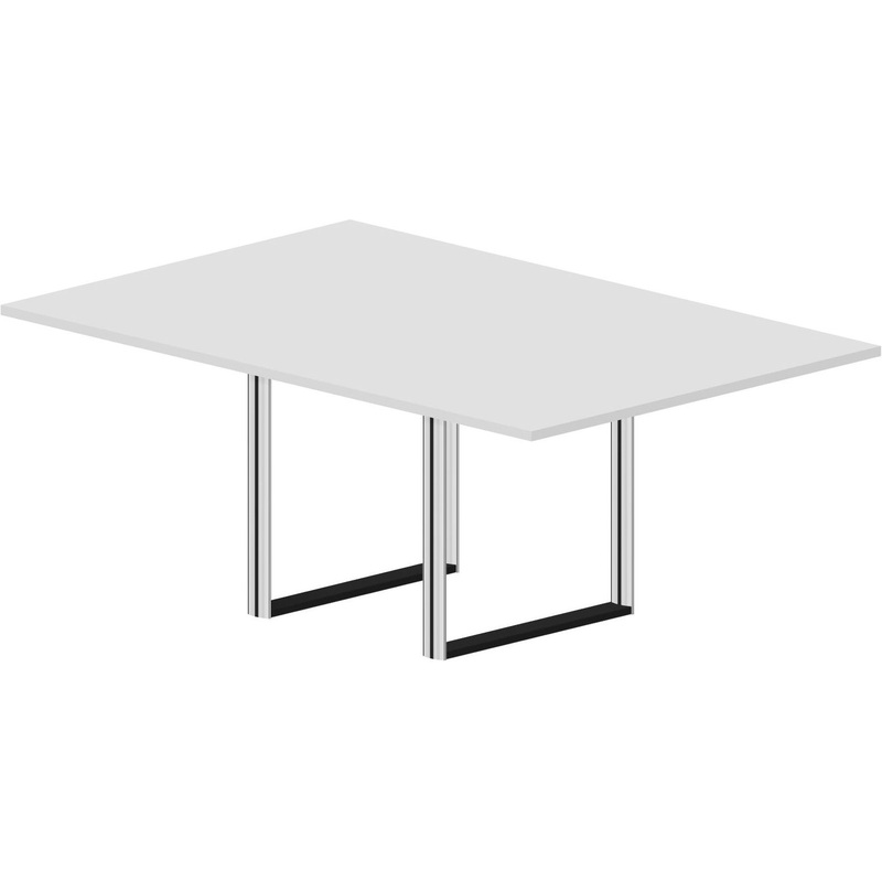 Изображение товара Стол для переговоров Orbis OC180BL на металлокаркасе (белый/хром, 1800х1200х720 мм)