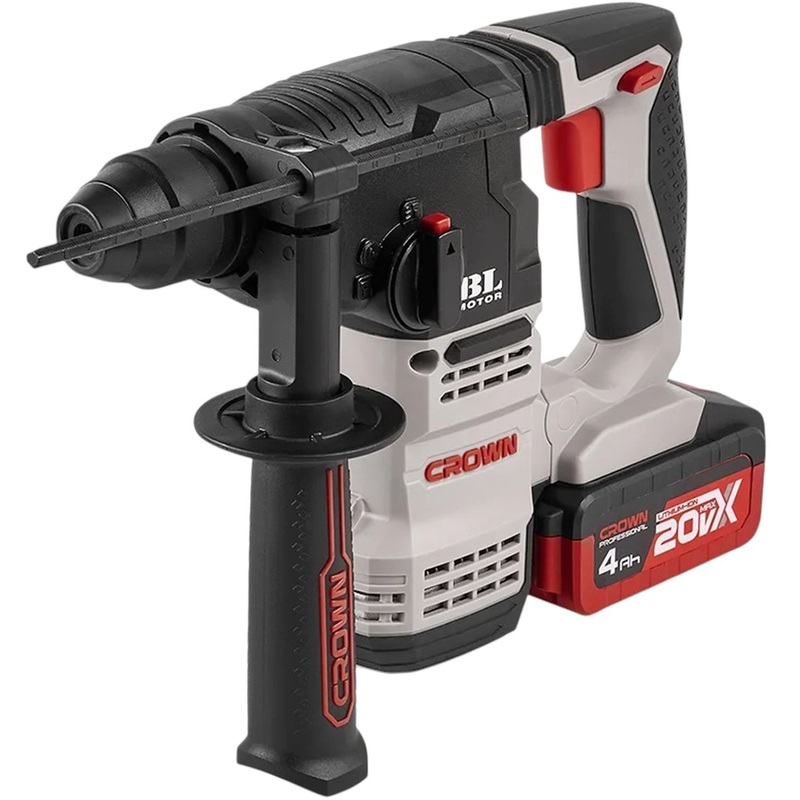 Изображение товара Аккумуляторный перфоратор Crown CT28001HX-4 BMC высокопроизводительный профессиональный