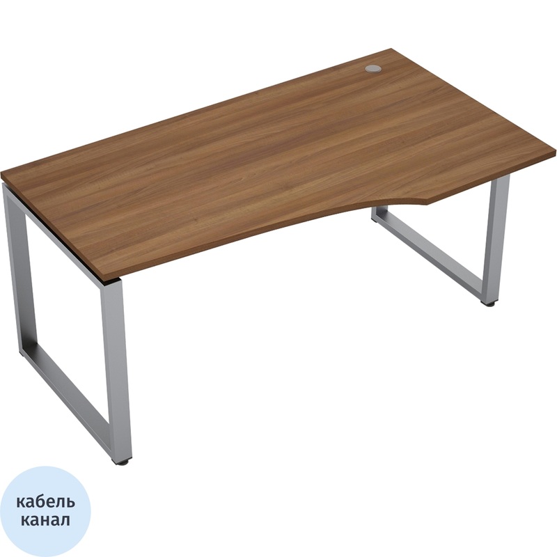 Изображение товара Стол эргономичный Avance 6М-О.623 правый (шамони тёмный/алюминий матовый, 1400х900х750 мм)