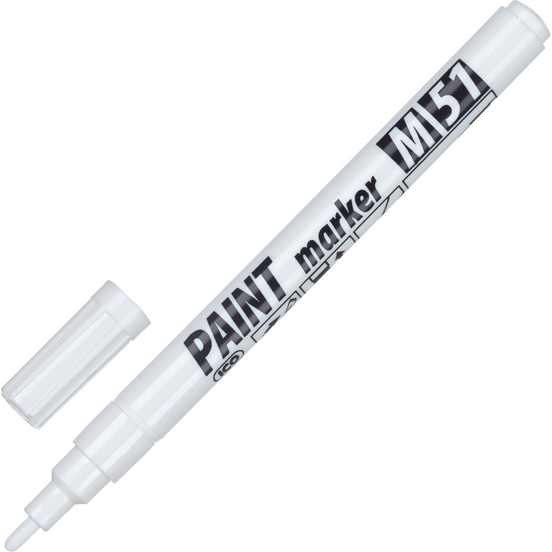 Изображение товара Маркер промышленный лаковый Ico M51 белый 1-1.5 мм