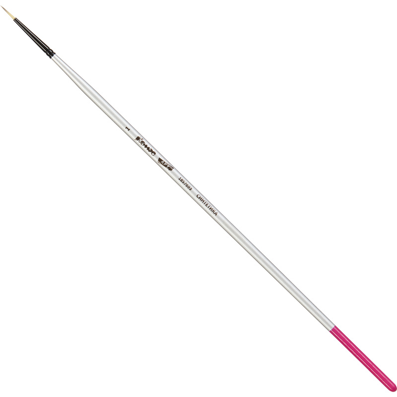 Изображение товара Кисть художественная Комус Арт круглая средней жесткости синтетика №1