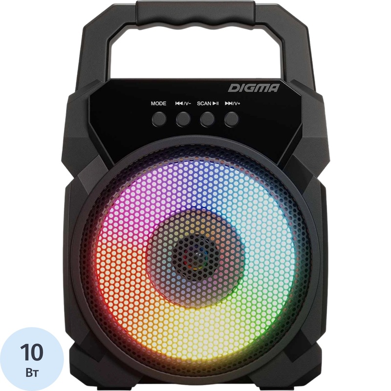 Изображение товара Портативная акустика Digma D-PS1500 чёрная (SP1500B)