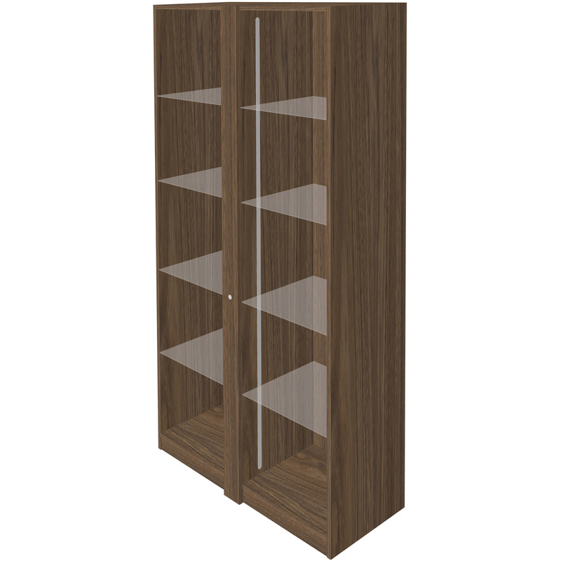 Изображение товара Стеллаж для документов Time.S Ts-44 со стеклом (палдао, 1000х440х2000 мм)